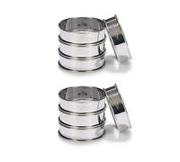 Lot de 8 cercles à tartes en inox 8cm Patisse