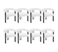 Lot de 8 Chaise de salle à manger - WOLTU - Design moderne - Pieds en métal - Siège rembourré