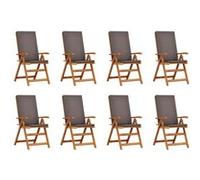 Lot de 8 chaise GENERIQUE exterieur non pliable en teck H. 104 cm