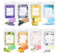 Lot de 8 Cire Bougie a Fondre, Fondant parfumé pour bruleur, Cire parfumée pour bruleur de Anniversaire Bougie Parfumée Ensemble Cadeau