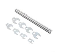 Lot de 8 clés à molette pour pied de biche de 10 à 22 mm, kit de clés métriques à extrémité ouverte pour espaces restreints, réparation automobile, avec support de rangement