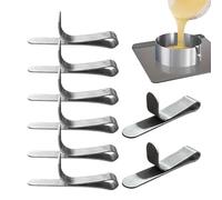 Lot de 8 clips en métal pour moule à gâteau, anneaux de dessert en acier inoxydable, accessoires de pâtisserie pour débutants amateurs de décoration de maison, cuisine, pâtisserie, muffins, cookies