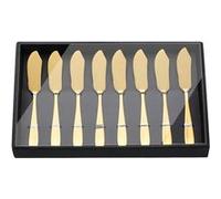 Lot de 8 couteaux à beurre dorés avec boîte cadeau