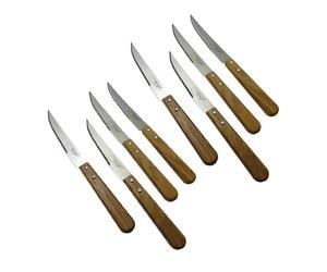 Lot de 8 couteaux à steak en olivier Jean Dubost
