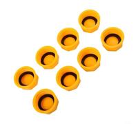 Lot de 8 couvercles de réservoir de carburant avec filetage grossier, bouchon de gaz en plastique anti-fuite pour équipement électrique extérieur, accessoires de tondeuse à gazon et jerrican, jaune de