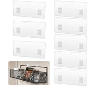Lot de 8 crochets adhésifs transparents de rechange pour étagère de douche, sans perçage, bandes murales résistantes pour rangement d'angle, étagères de salle de bain et étagère de cuisine