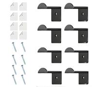 Lot de 8 crochets muraux pour porte de placard, bureau, chambre à coucher, organiseur de casquettes en plastique, sans perçage, matériel de montage 8 crochets ou 16 crochets
