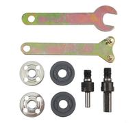 Lot de 8 disques d'adaptation pour perceuse et meuleuse d'angle avec tiges métalliques de 6 mm et 10 mm et matériel de montage