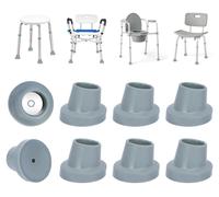 Lot de 8 embouts de remplacement pour pieds de siège de bain, pieds en caoutchouc pour siège de douche