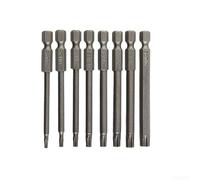 Lot de 8 embouts Torx en alliage d'acier 75 mm T8 T27 T40 pour outils d'entraînement hexagonal de 6,35 mm pour perceuse électrique perceuse pneumatique