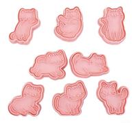 Lot de 8 emporte-pièces en forme de chat en 3D pour pâtisserie, pâte à fondant et activités artisanales