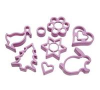 Zenker Set d'emporte-pièces pour biscuits Linzer 42927, plastique rose 6 x 7 cm