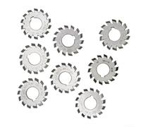 Lot de 8 engrenages Hss Involute Module 1.5 avec alésage de 22 mm Angle de pression 20 degrés pour fraisage à biseau et à engrenages droits Finition argent Kit numéro 1 à 8