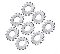 Lot de 8 engrenages HSS Involute Module M1 Angle de pression de 20 degrés PA20#1-8 pour le travail des métaux, fraisage, coupe-disques, fournitures de fabrication industrielle