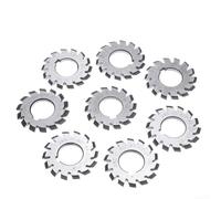 Lot de 8 engrenages HSS M1 Involute 20 degrés PA20 Module 1 ouverture de fraisage 22 mm pour engrenages de coupe 12-135+ gamme de dents