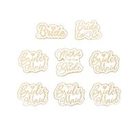 Lot de 8 épingles en émail pour enterrement de vie de jeune fille, accessoires pour enterrement de vie de jeune fille, fournitures de fête de mariage, souvenirs de future mariée