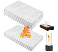 Lot de 8 éponges en céramique pour cheminée au bioéthanol - Remplacez la mèche pour cheminée en gel d'intérieur - Pour prolonger la durée de combustion - 30 x 20 x 0,5 cm
