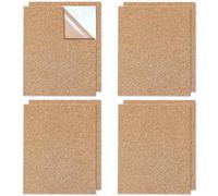Lot de 8 Feuilles de Liège Autocollantes, A4 Panneau de Liège, Panneau Isolant Autocollant, Tableau d'affichage en Liège pour Décoration Murale, DIY (2 mm)