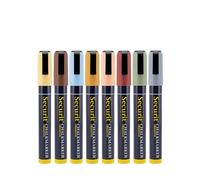 Securit Feutre-craie ORIGINAL MEDIUM – Encre liquide 2–6 mm – Coloris Terre – Étui de 8