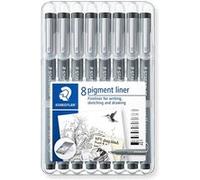 Staedtler Pigment Liner 308 Stylo Fin Noir 8 Pièces