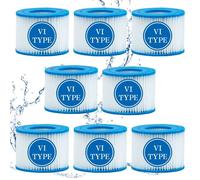 Lot de 8 Filtre VI Cartouche pour Bestway Lay-Z-Spa, Filtre de Spa et de Bain à remous Type VI pour filtres Coleman SaluSpa