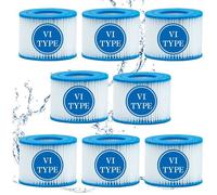 Lot de 8 Filtre VI Cartouche pour , Filtre de Spa et de Bain à remous Type VI pour filtres Coleman SaluSpa, pour Filtre Bestway