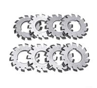 Lot de 8 fraises à engrenage HSS M1 - Diamètre de 22 mm - Angle de pression PA20° - Haute vitesse - En acier rapide - Fraise à engrenage - Outils de coupe de précision
