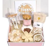 Lot de 8 gobelets en verre esthétiques pour adolescentes, cadeau d'anniversaire pour adolescentes, Noël, motif marguerite mignonne