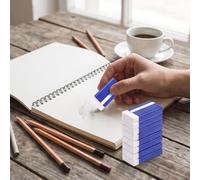 Lot de 8 gommes à crayon, grandes gommes blanches pour l'école, les étudiants, pour une utilisation universelle dans les écoles, les croquis, les peintures, les beaux-arts, les maisons et les bureaux