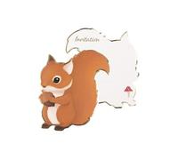 lot de 8 invitations ecureuil pour anniversaire
