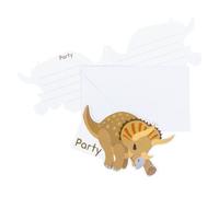 Lot de 8 invitations et enveloppes Dino - Joyeux Dinosaure - Happy Dinosaure - Amscan