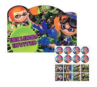 Lot de 8 invitations pour carte postale Splatoon
