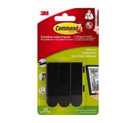 Lot de 8 languettes adhésives Tableaux COMMAND, noir