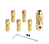 Lot de 8 mandrins auto-serrants en laiton de 0,5 à 3 mm pour mini perceuse, PCB pour insert de perçage polyvalent