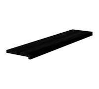 Lot de 8 marches d'escalier en bois massif de chêne marron noir | Utilisation polyvalente, rebord de fenêtre, nettoyage facile, résistance aux champignons, veinure unique