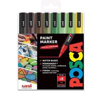 Lot De 8 Marqueurs D'art Avec Coffret Cadeau, Tons De Terre - Pc-3m