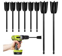 Lot de 8 mélangeurs en résine époxy, mélangeur de peinture époxy, mélangeur de peinture, mélangeur de peinture, tige mélangeuse, perceuse, visseuse sans fil pour perceuse 1/4, mélangeur de peinture