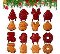 Lot de 8 mini moules à à la main antiadhésifs | Moules à gâteau de poche pour Noël, Noël, crèche, maison, cuisine, fête, Thanksgiving, Nouvel An, automne, hiver