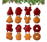 Lot de 8 mini moules à pour pâtisserie et biscuits | Moules à gâteau pour Noël, vacances, crèche, maison, cuisine, pâtisserie, fête, Thanksgiving, Nouvel An, automne, hiver
