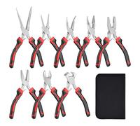 Lot de 8 mini pinces coupantes diagonales à long nez aiguille