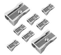 Lot de 8 mini taille-crayons en métal à trou unique en alliage d'aluminium pour la plupart des tailles de crayons adultes et enfants