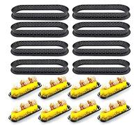 Lot de 8 moules à tarte ovales en forme de cercle pour tarte - Moule à gâteau rond - Moule à mousse - Outil de pâtisserie - Anneau perforé anti-adhésif - Noir - Ovale
