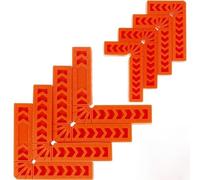 Lot de 8 outils de positionnement à angle droit à 90 degrés pour le travail du bois - Règle de mesure multi-angles en plastique ABS avec repères de 45° - Rouge