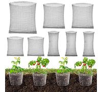 Lot de 8 paniers de Plantation Anti-Campagnol, Panier Campagnol, Sac en Maille métallique de 1/3/5 Gallon, en Acier Inoxydable, Protection des Racines des Plantes, des Fleurs, des légumes