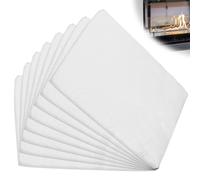 Lot de 8 pelotes de laine en céramique pour cheminée au bioéthanol, 30 x 20 cm, éponge en céramique pour brûleur au bioéthanol, cheminée de table en gel intérieur, éponge en céramique, isolation en