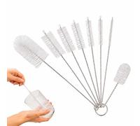 Lot de 8 Petites brosses de Nettoyage pour biberons et pailles, 0,41 cm à 3,51 cm, Plusieurs Tailles, pour biberons, biberons, Tubes étroits, brosses de Nettoyage réutilisables