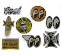 lot de 8 petits stickers moon eyes yeux autocollant auto moto