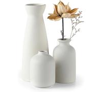 Lot de 8 petits vases blancs - Mini vases modernes pour décoration de table - Décoration bohème - En céramique - Petit vase scandinave - À peindre - Vases à fleurs pour fleurs séchées