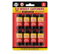Lot de 8 pièges à mouches adhésifs pour contrôle des insectes volants, ruban pour intérieur et extérieur, facile à utiliser, bandes attrape-mouches à suspendre pour la maison, la cuisine, le