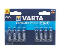 Lot de 8 piles AAA puissantes et longue durée Varta